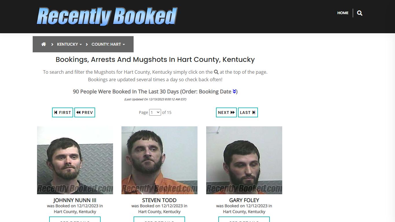 Recent bookings, Arrests, Mugshots in Hart County, Kentucky